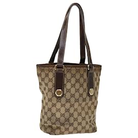 Gucci-GUCCI Borsa tote in tela GG Beige 153361 Auth ti1632-Beige