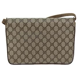 Gucci-GUCCI GG Supreme Umhängetasche PVC Beige 904 02 025 Auth ep3992-Beige