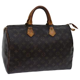 Louis Vuitton-Louis Vuitton Monogram Speedy 35 Hand Bag M41524 LV Auth 71384-Monogram