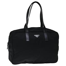 Prada-PRADA Hand Bag Nylon Black Auth yk11683-Black