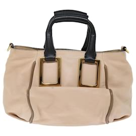 Chloé-Chloe Etel borsa a mano in pelle 2modo Beige Nero Aut 71071-Nero,Beige