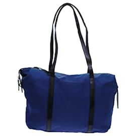 Prada-PRADA Shoulder Bag Nylon Blue Black Auth ar11704-Black,Blue