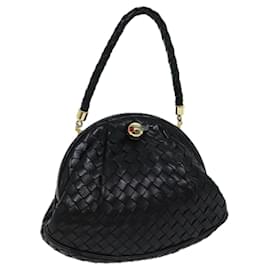 Autre Marque-BOTTEGA VENETA INTRECCIATO Hand Bag Leather Black Auth yk11751-Black