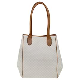 Céline-CELINE Macadam Canvas Einkaufstasche PVC Weiß Auth bs13537-Weiß