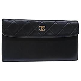 Chanel-CHANEL Matelassé-Tasche aus Lammleder in Schwarz, CC-Authentizität, yk11745-Schwarz