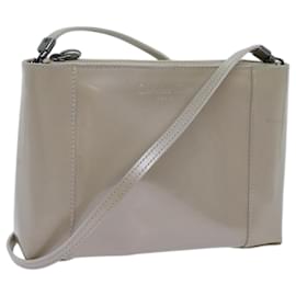 Christian Dior-Christian Dior Shoulder Bag Enamel White Auth bs13604-White