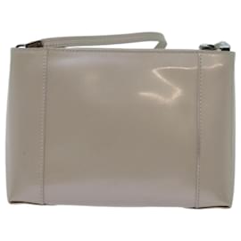 Christian Dior-Christian Dior Shoulder Bag Enamel White Auth bs13604-White