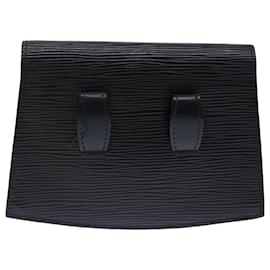 Louis Vuitton-LOUIS VUITTON Epi Tilsitt Riñonera Negro M52602 LV Auth ar11751-Negro