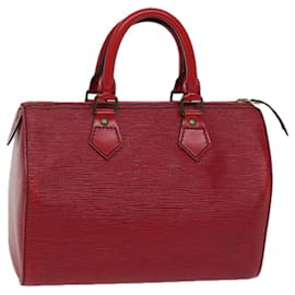 Louis Vuitton-Louis Vuitton Epi Speedy 25 Bolsa de Mão Castelhano Vermelho M43017 Autenticação de LV 71403-Outro