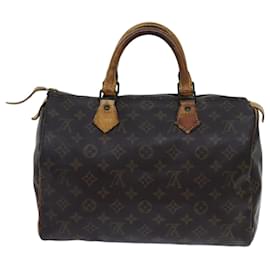 Louis Vuitton-Louis Vuitton Monogram Speedy 30 Hand Bag M41526 LV Auth 70963-Monogram