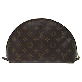 Louis Vuitton-LOUIS VUITTON Monogram Trousse Demi Ronde Pochette Cosmétique M47520 Auth LV 70903-Monogramme
