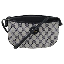 Gucci-GUCCI Borsa a tracolla in tela GG PVC Navy 904 02 020 auth 71429-Blu navy