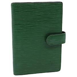Louis Vuitton-LOUIS VUITTON Epi Agenda PM Day Planner Cover Green R20054 LV Auth 71354-Green