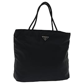 Prada-PRADA Hand Bag Nylon Black Auth fm3371-Black