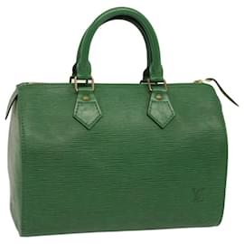 Louis Vuitton-Louis Vuitton Epi Speedy 25 Bolsa de Mão Verde Borneo M43014 Autenticação de LV 71124-Outro