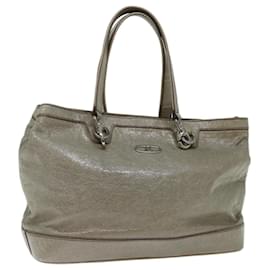 Céline-CELINE Tote Bag Patent leather Gray Auth ar11732-Grey