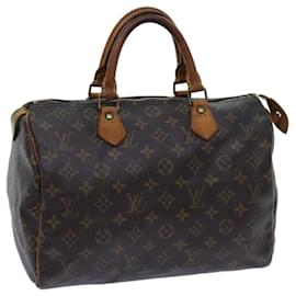 Louis Vuitton-Louis Vuitton Monogram Speedy 30 Hand Bag M41526 LV Auth 71100-Monogram