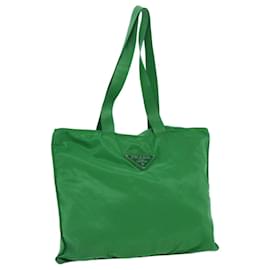 Prada-PRADA Tote Bag Nylon Green Auth bs13648-Green