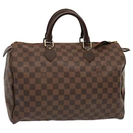 Louis Vuitton-LOUIS VUITTON Damier Ebene Speedy 35 Hand Bag N41363 LV Auth 70276-Other