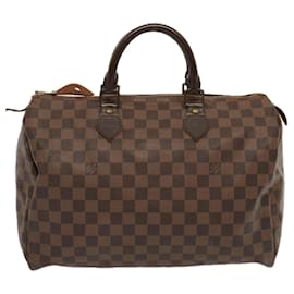 Louis Vuitton-LOUIS VUITTON Damier Ebene Speedy 35 Hand Bag N41363 LV Auth 70276-Other