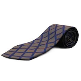 Hermès-Corbata con Rombos Azul Marino-Blue