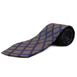 Hermès Corbata con Rombos Azul Marino Blu