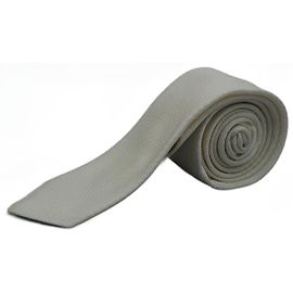 Autre Marque Corbata Blanca con Diseño a Cuadros Blanco