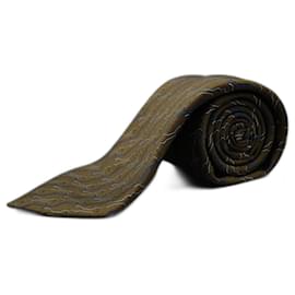 Hermès-Corbata Marrón con Diseño-Brown