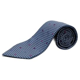 Hermès-Corbata Azul a Cuadros-Blue