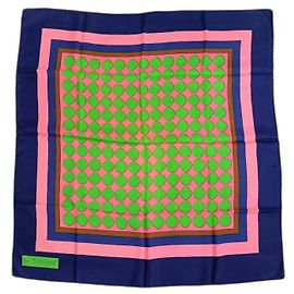 Yves Saint Laurent Pañuelo estampado de Saint Laurent Rosa Multicolor