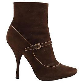 Louis Vuitton Botas de cuero Castaño