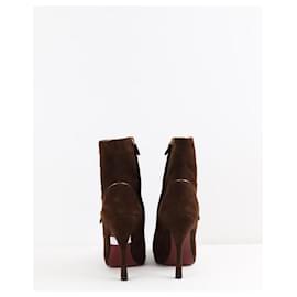 Louis Vuitton-Boots en cuir-Marron
