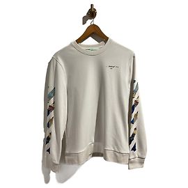 Off White OFF-WHITE Strickwaren & Sweatshirts T.Internationale XL-Baumwolle Weiß