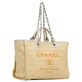 Chanel-CHANEL HandbagsLeather-Yellow
