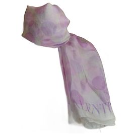 Valentino Garavani Pañuelo de Seda Morado Blanco