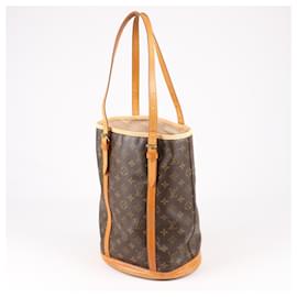 Louis Vuitton-LOUIS VUITTON Monogram Canvas Bucket GM Shoulder Bag M42236-Brown