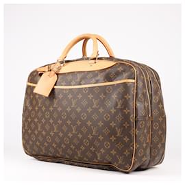 Louis Vuitton-LOUIS VUITTON Monogram Alize 2 Poches 24H Travel Bag M41399-Brown