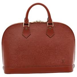 Louis Vuitton-LOUIS VUITTON Brown Epi Leather Alma PM Handbag in Brown-Brown
