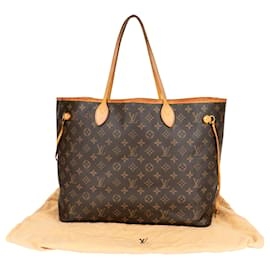 Louis Vuitton-Louis Vuitton Canvas Monogram Neverfull GM Shopper Bag-Brown