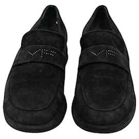 Maud Frizon-Zapato de Ante Negro-Schwarz