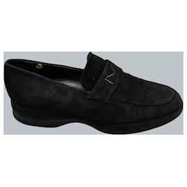 Maud Frizon-Zapato de Ante Negro-Noir