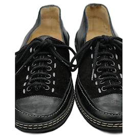 Manolo Blahnik-Zapatos en Cuero Negro-Noir