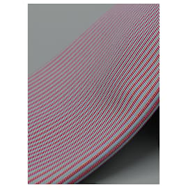 Hermès-Corbata a Rayas-Vermelho