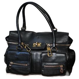 Max Mara Bolso Margaus de Cuero Negro Negro