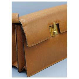 Autre Marque-Bolsa Vintage em Cuero Camel-Camelo