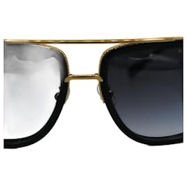 Autre Marque-Schwarze und goldene Sonnenbrillen Macht One-Schwarz