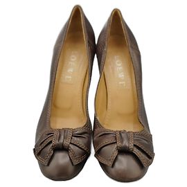 Loewe Tacones de Cuero Marron Marron