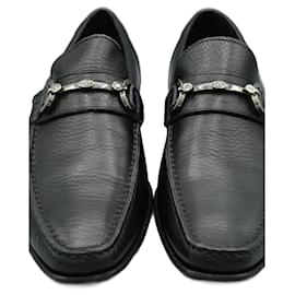 Dolce & Gabbana-Mocasin de Cuero Negro-Noir