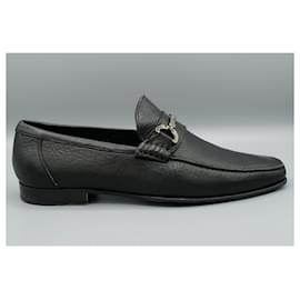 Dolce & Gabbana-Mocasín de Cuero Negro-Black