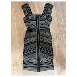 Herve Leger-Vestido Herve Leger-Caqui